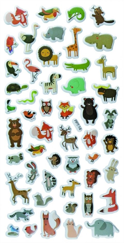 ADHESIVOS GRANDES ANIMALES TITANIO SERIE CRAFT-FUN PPT-14