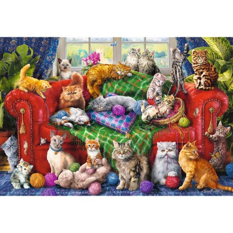 PUZZLE 1500 PIEZAS GATITOS EN EL SOFA TREFL 26198 TR