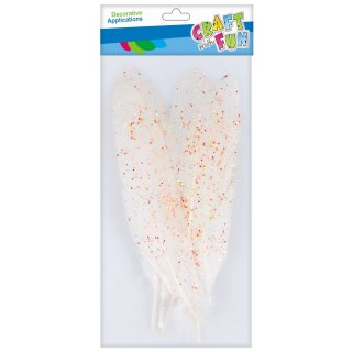 PLUMA DECORATIVA GLITTER 17-22 CM ARTESANÍA CON DIVERSIÓN 463670