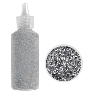 SET ADHESIVO CON GLITTER 22G GLITTER 2.5G PLATA TITANIO SERIE CRAFT-FUN