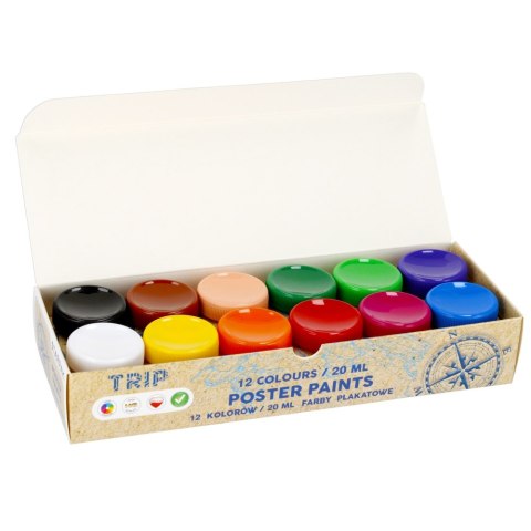 PINTURAS CARTEL 12 COLORES 20 ML VIAJE STARPAK 493609