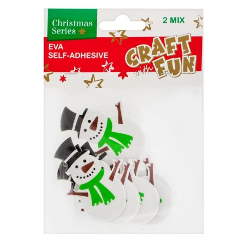 ADHESIVOS DE GOMA EVA AUTOADHESIVA NAVIDAD MUÑECO DE NIEVE/REINDER CRAFT WITH FUN 439581