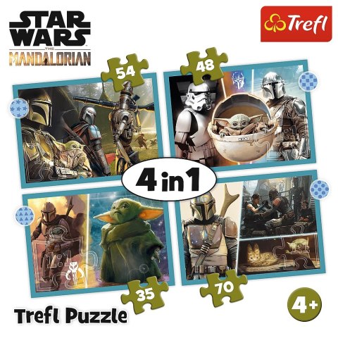 PUZZLE 4EN1 MANDALORIAN STAR WARS PUD TREFL 34397