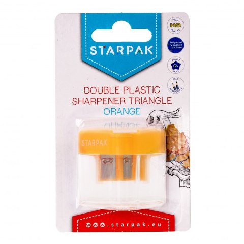 Afilador 2 HOJAS TRIANGULAR NARANJA B/C STARPAK 470997