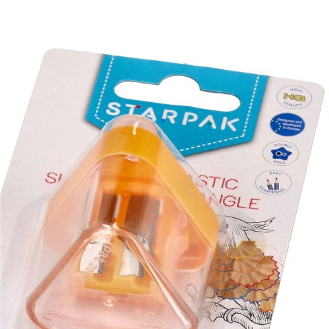 Afilador 2 HOJAS TRIANGULAR NARANJA B/C STARPAK 470997