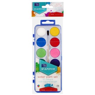 PINTURAS ACUARELAS 12 COLORES CON PINCEL STARPAK 447760