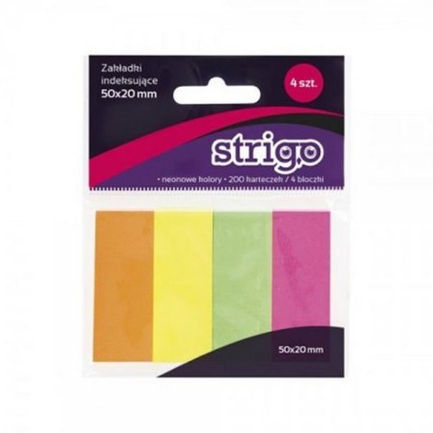 CUADERNO AUTOADHESIVO 5X2 CM 200 HOJAS NEON STRIGO SSN006