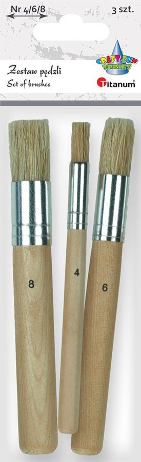 CEPILLOS DE CERDAS PARA GRIFO Nº 4/6/8 3 PCS. SERIE TITANUM CRAFT-FUN