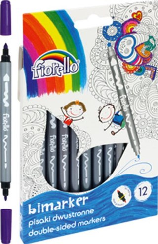 BOLIGRAFOS DOBLE CARA 12 COLORES FIORELLO BIMARKER GR-F816 WB