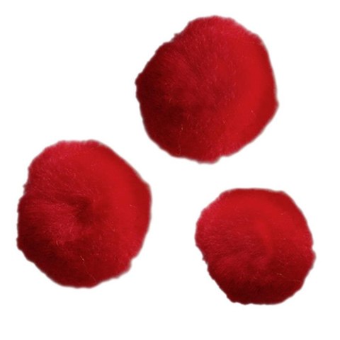 POMPONES 25MM ROJO 30 UDS SERIE TITANUM CRAFT-FUN