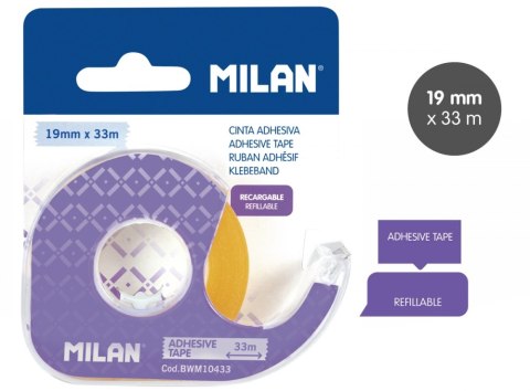 CINTA AUTOADHESIVA MILAN 19MM X 33M CON DISPENSADOR EN BLISTER