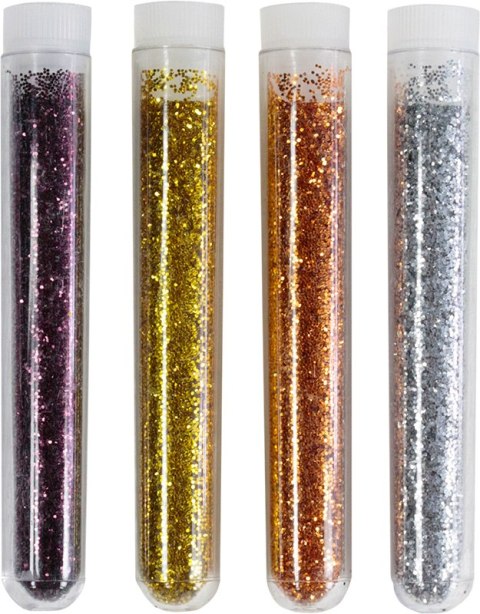 GLITTER EN VIALES 4 COLORES X4G TITANUM SERIE CRAFT-FUN