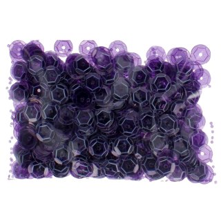 LENTEJUELAS TRANSPARENTES REDONDAS 8 MM VIOLETA ARTESANAL CON DIVERSIÓN 439328