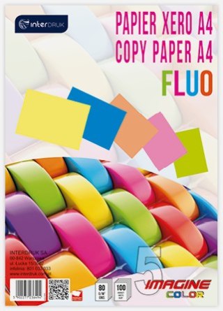 PAPEL XERO COL A4 80G MIX FLUO/5 OP100ARK INT