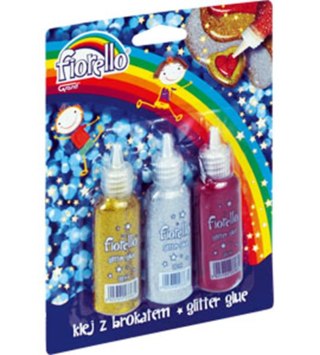 PEGAMENTO GLITTER GLITTER 20 ML 3 COLORES FIORELLO GR-BK20B3