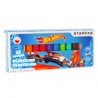 PLASTICINA 12 COLORES HOT WHEELS STARPAK 337501