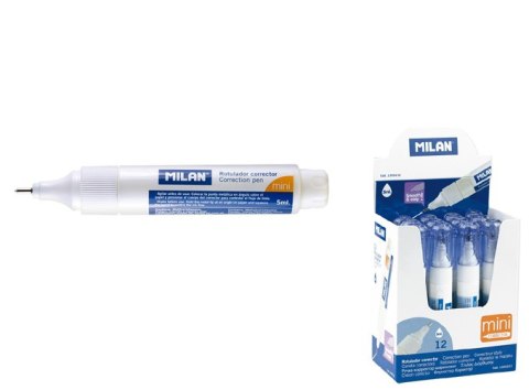 PLUMA CORRECTOR MILAN MINI 5 ML, PUD. 12 PIEZAS.