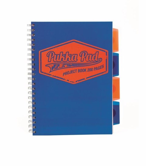 LIBRETA B5 100 HOJAS ENCUADERNACIÓN PVC AZUL FLUO PUKKA 7299