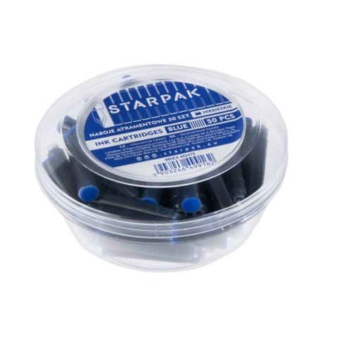 CARTUCHOS PARA PLUMA CORTO AZUL 50 UDS STARPAK 452479