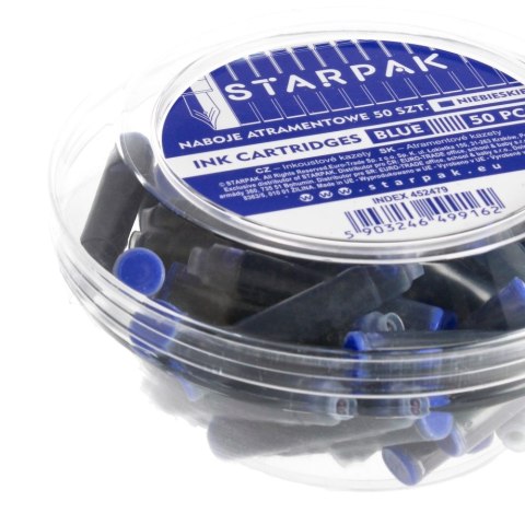 CARTUCHOS PARA PLUMA CORTO AZUL 50 UDS STARPAK 452479