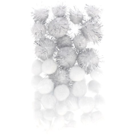 POMPON LANA DECORATIVO BLANCO/BRILLO ARTESANAL CON DIVERSIÓN 463929