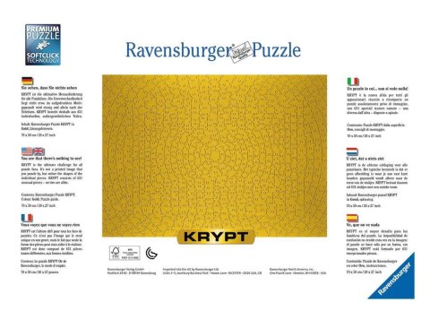 Ravensburger: Rompecabezas de la cripta - Oro 631 piezas.