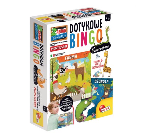 Lisciani: Montessori Plus: Bingo táctil con animales