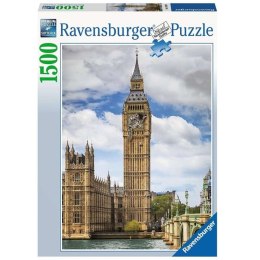 Ravensburger - Puzzle 2D 1500 piezas: Un gracioso gato en el reloj Big Ben