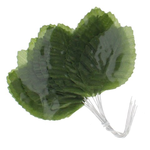 ADORNO DECORATIVO ALAMBRE HOJA VERDE OSCURO 5.5CM CRAFT WITH FUN 463897