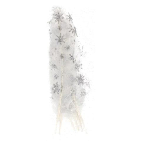 PLUMAS DECORATIVAS ESTRELLA BLANCO BRILLO 17-22CM ARTESANÍA CON DIVERSIÓN 463655