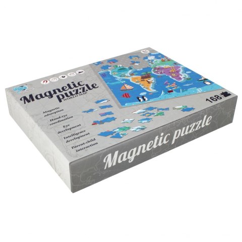 JUEGO EDUCATIVO ROMPECABEZAS MAGNÉTICO MAPA MUNDIAL MEGA CREATIVO 502398