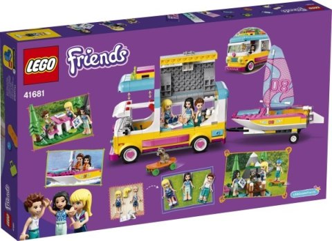 LEGO® Friends - Minibús y velero para acampar en el bosque