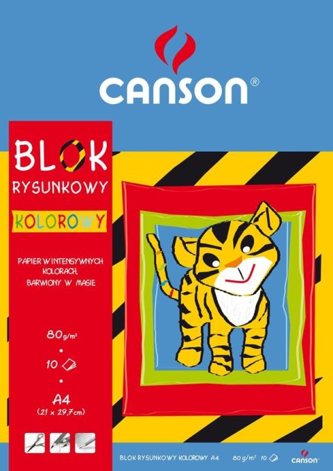 BLOC DE DIBUJO A4/10K COLOR 80G LATAS FOL A 20 CANSON