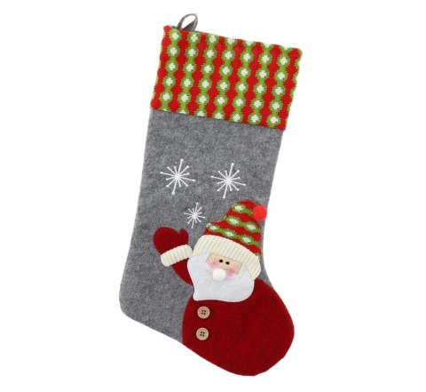 CALCETIN NAVIDEÑO DE FIELTRO "PAPA NOEL", TALLA: 51 CM NW-SSZFM GODAN