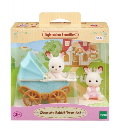 SYLVANIAN TWIN RABBIT TROLLEY CHECK 5432 WB6 EPOCH