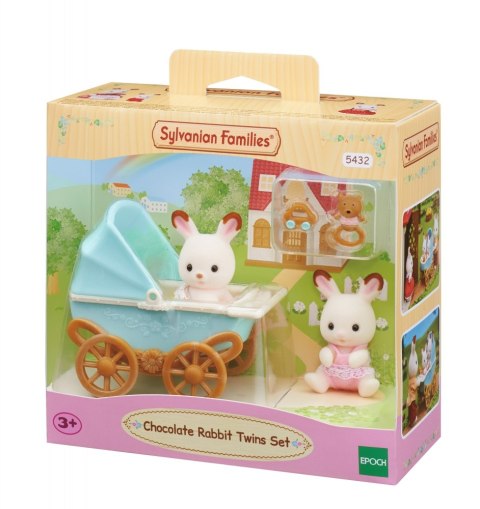 SYLVANIAN TWIN RABBIT TROLLEY CHECK 5432 WB6 EPOCH