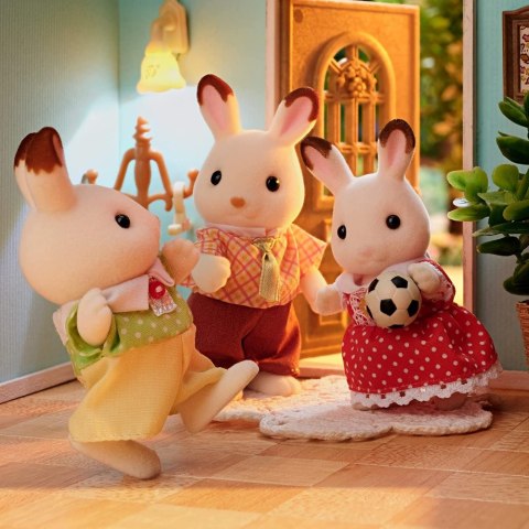 FAMILIA DE CONEJO DE SYLVANIAN CON OREJAS DE CUADRO 5655 W6 EPOCH