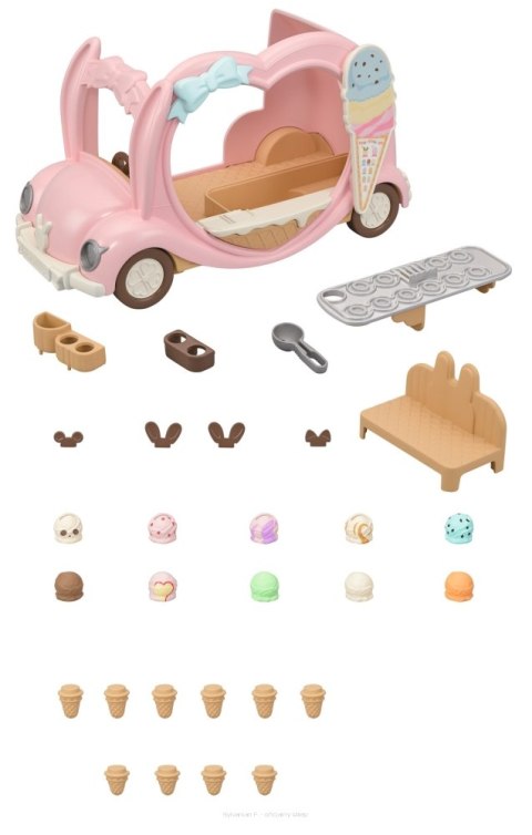 SYLVANIAN FELIZ COCHE DE HELADOS 5651 WB6 EPOCH