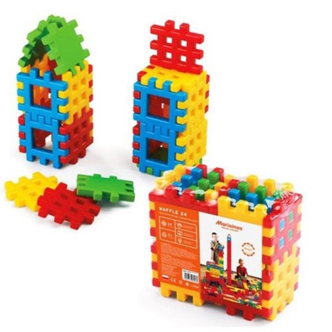 BLOQUES DE CONSTRUCCIÓN 24 ELEMENTOS OBLEAS CUBO MARIO-INEX 900062 MARIO-INEX