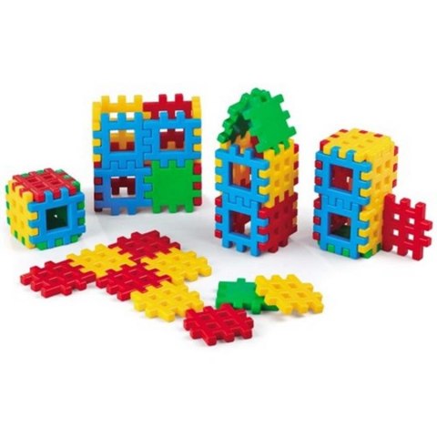 BLOQUES DE CONSTRUCCIÓN 48 ELEMENTOS WAFFLES CUBO MARIO-INEX 900260 MARIO-INEX