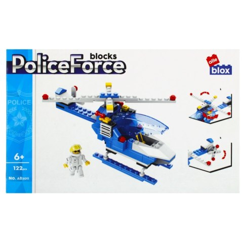 BLOQUES DE CONSTRUCCIÓN 122 ELEMENTOS HELICÓPTERO POLICÍA ALLEBLOX 478233 ALLEBLOX