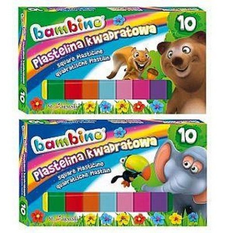 PLASTICINA 10 COLORES BAMBINO CUADRADO MAJEWSKI 002823 ST. MAJEWSKI