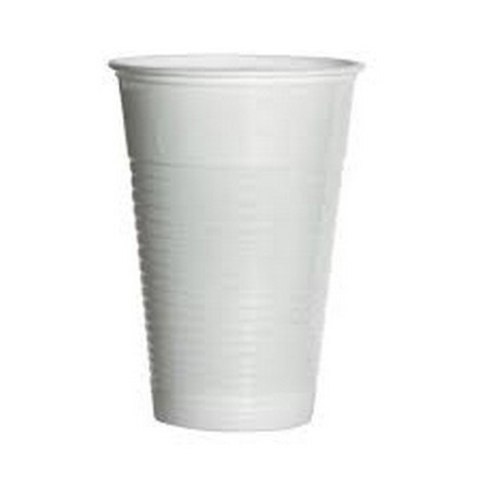 PACK TAZA PLÁSTICO 200 ML BLANCO 100 PIEZAS. JUAN NECESARIO