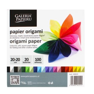 PAPEL ORIGAMI 200X200 MIX COLOR PACK100PCS GAL PAP ARGO 208020 ARGO