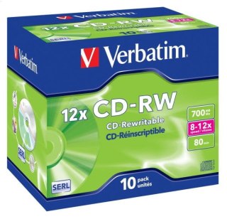 CD-RW 700MB VERBATIM 8-12X CAJA VERBATIM