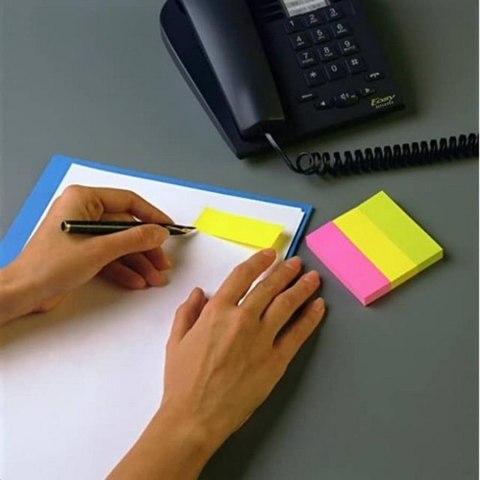 CUADERNO AUTOADHESIVO 5 CUADERNOS 15X50 MM 100 HOJAS NEON POST-IN 3M 670/5 3M