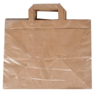 BOLSA DE PAPEL CON ASA 320X245X220 GRIS 25 UDS PAPPYRUS PAPPYRUS