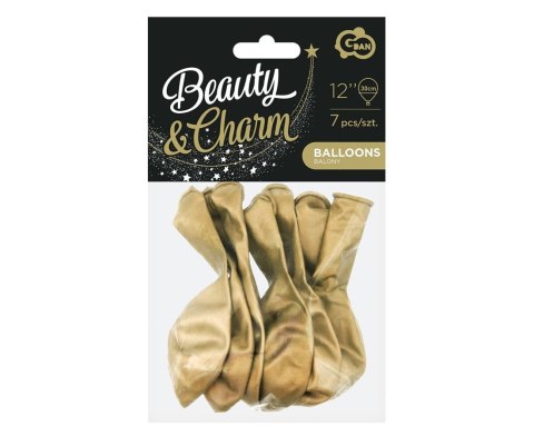 GLOBOS BEAUTY&CHARM, PLATINO ORO 12"/ 7 UDS CB-7LZL GODAN