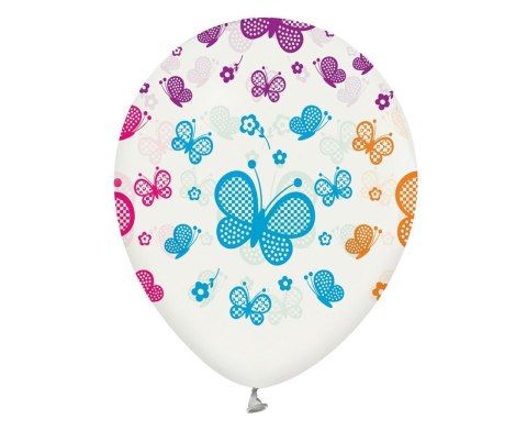 GLOBOS MARIPOSA, 12"/ 5 PCS