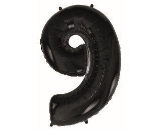 GLOBO FOIL NUMERO 9, NEGRO - 92 CM GODAN